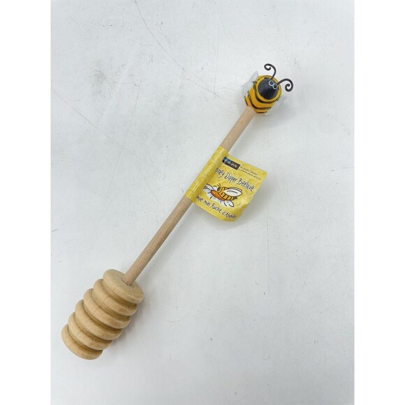 The Lifestyles Collection Bee Honey Dipper Beehive Wood Bsh - Picture 1 of 12